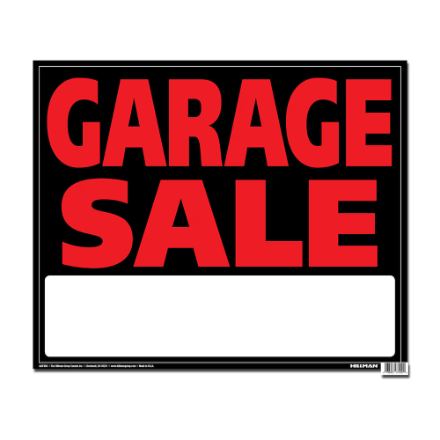 Hillman 19 x 24-inch Garage Sale Sign - 1pc 847353