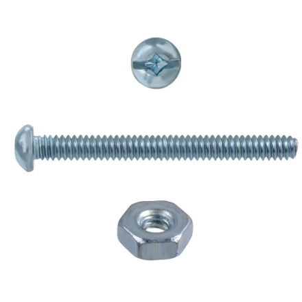 H Paulin 10x1-1/4 Truss Socket Head, Zinc Plated Metal Screws-500 pcs