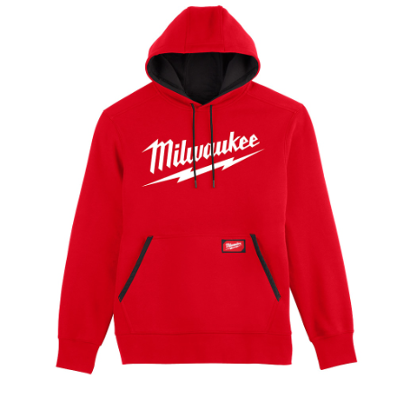 Milwaukee Tool Men's Large Red Midweight Long-Sleeve Pullover Hoodie