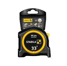 Stabila 33'  Heavy Duty Pocket Tape Measure BM 300-imperial scale