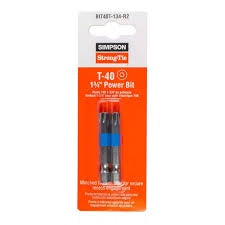 BIT40T-134-R2 T40 SIX LOBE 1-3/4IN POWER BIT 2 PACK