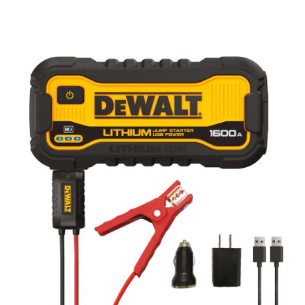DEWALT 1600 Peak Amp Automotive Jump Starter with USB Power Bank
