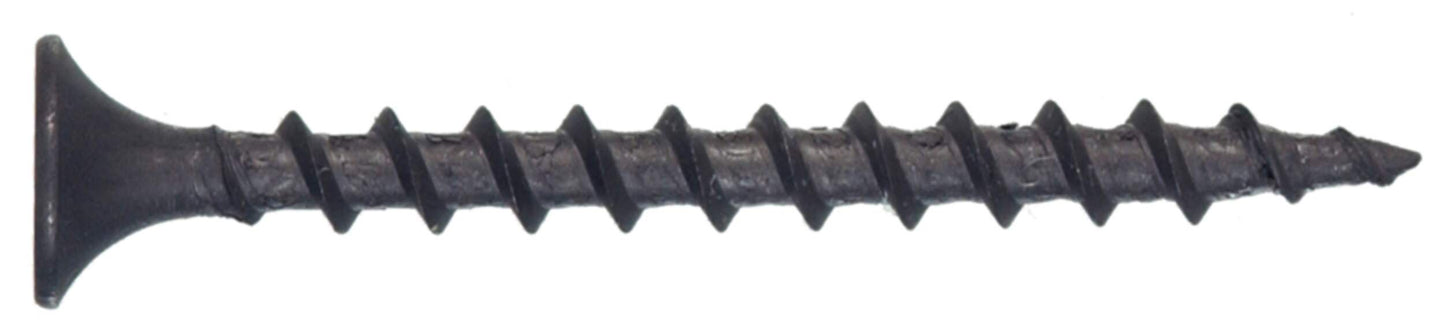 H Paulin 6x1-1/4" Flat Head Phillips Black Phosphate Drywall Screws-100 pcs
