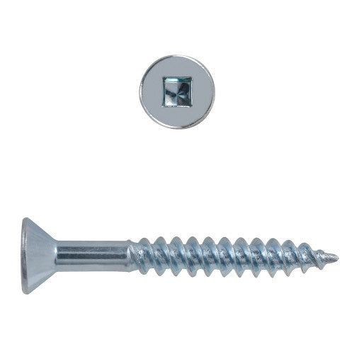 14 x 2" Flat Head Square Drive Wood Screws Zinc 2000 Pcs