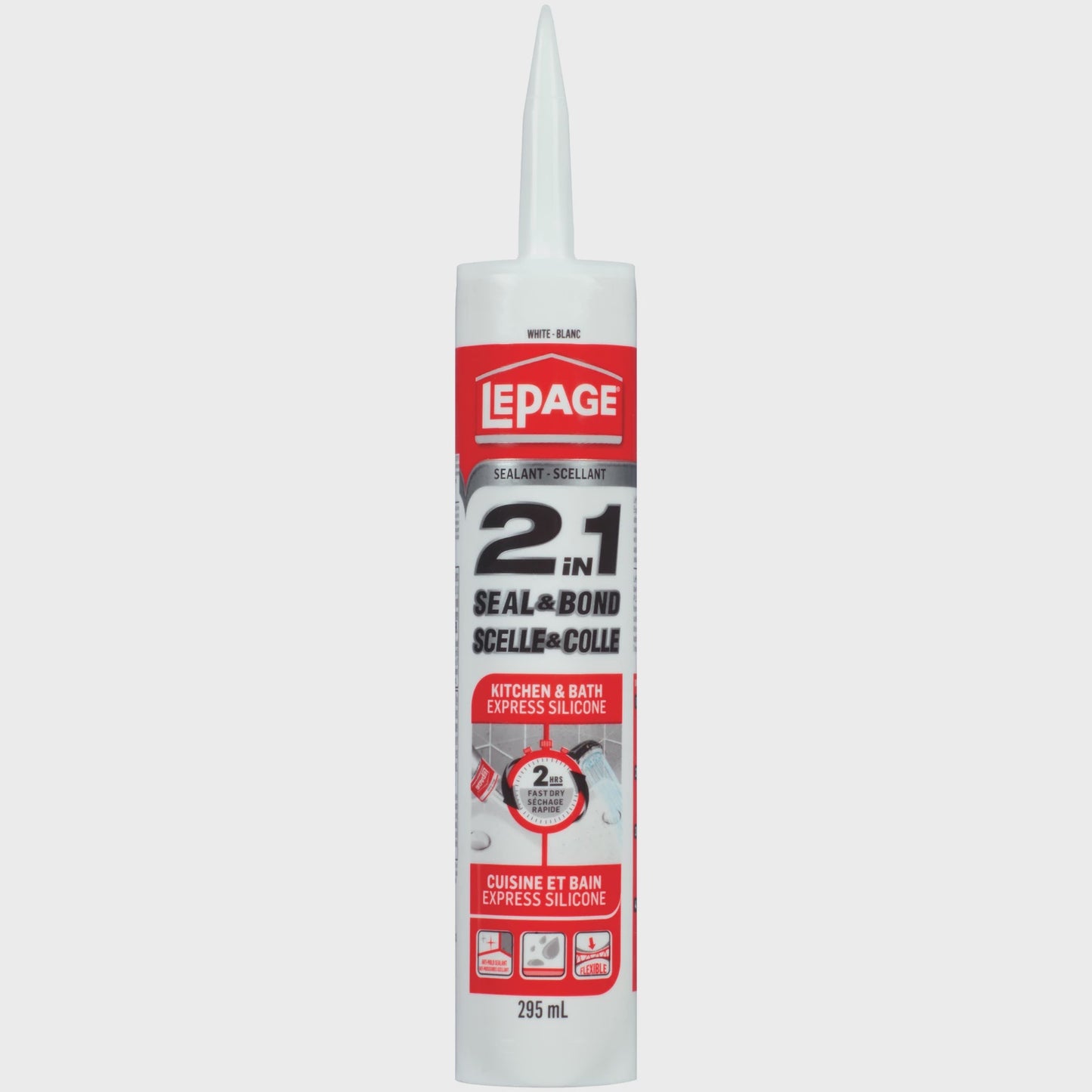 1910257 LePage 2in1 Seal & Bond Kitchen & Bath Acrylic