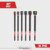 Milwaukee SHOCKWAVE Impact Duty 6 in. Magnetic Nut Driver Set (6-Pieces) 49-66-4567