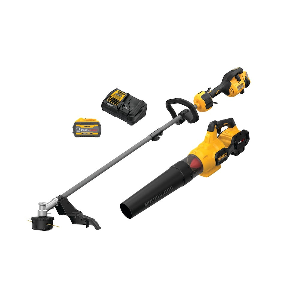 DEWALT 60V MAX 17 in. Cordless String Trimmer and Leaf Blower Combo Kit with (1) 9 Ah Battery & Charger
