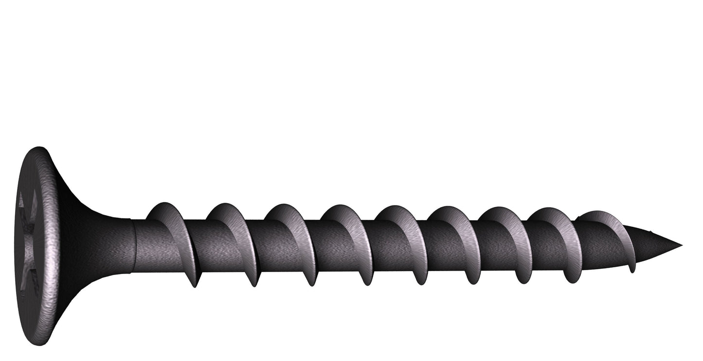 6 x 1-5/8-in Phillips, Bugle Head, Coarse Thread, Phosphate Drywall Screws (Collated)