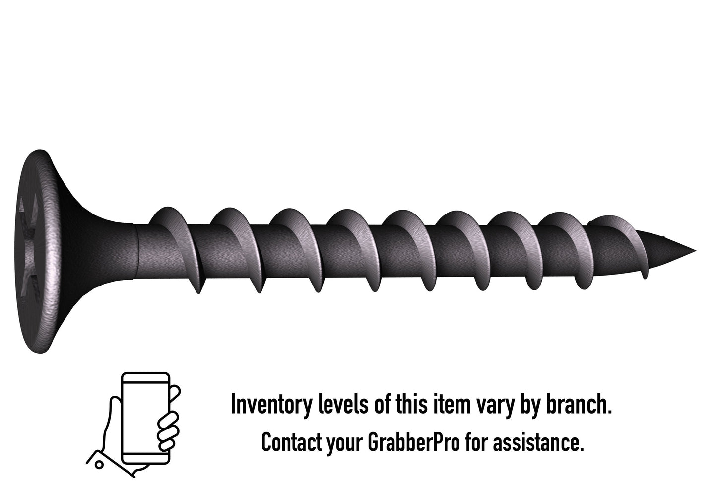 Grabber 7 x 2-in Phillips, Bugle Head, Coarse Thread, Phosphate Drywall Screws