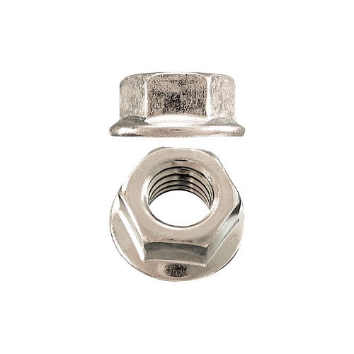 1/4"-20 Flange Nuts Steel Zinc Coarse Standard 100 Pcs