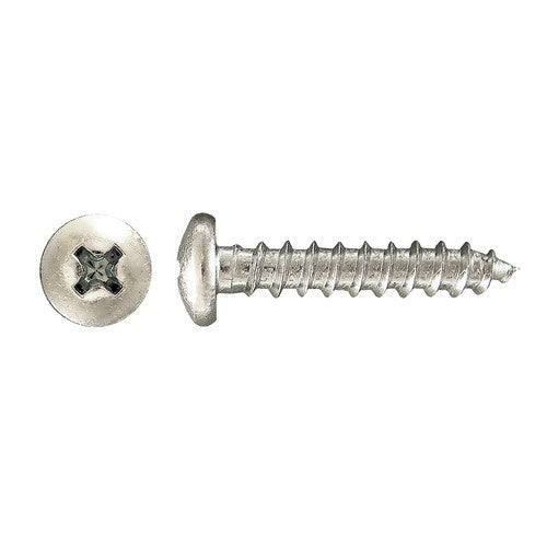 6 x 1-1/2" Pan Head Phillips Drive Metal Screws Steel Zinc