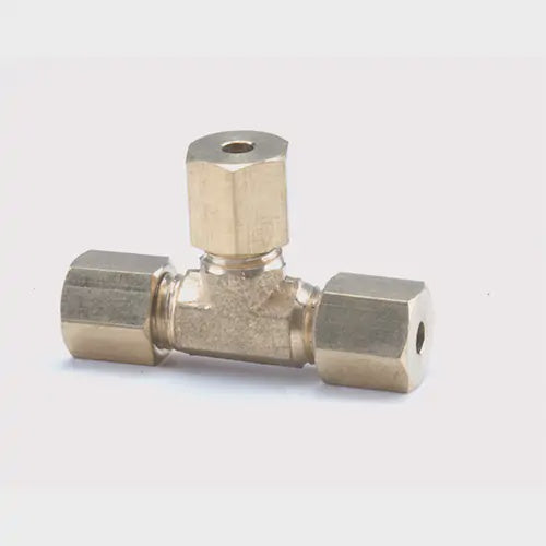 Hillman D64-4-6 1/4"x1/4"x3/8" Compression Reducing Tee Brass 1Pcs