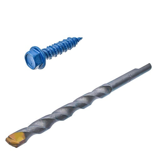 1/4" x 1-3/4" PaulinPRO Hex Hd Hex DR Concrete Scr STL Blue Epoxy 225 Pcs